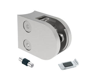 Cromo sólido <span class=keywords><strong>D</strong></span> tipo braçadeira de aço inoxidável vidro Railing <span class=keywords><strong>Clamp</strong></span>, Varanda Sistema de Trilhos, Vidro temperado Stair Railing Hardware - Product Image 6