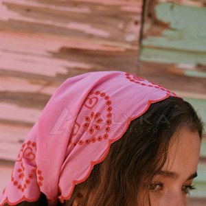 Custom Digital Printed Unisex Bandana Floral Pattern Luxury Silk Scarf Fashion Accessory All Seasons - Product Image 3