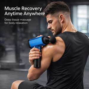 Pistolet de massage portable avec écran LED, masseur à percussion pour tissus profonds, appareil de récupération musculaire, 6 niveaux de vitesse, fournisseur OEM en gros - Product Image 3