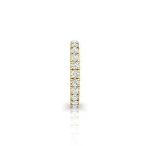 Anillo de Eternidad con Diamante Cultivado en Laboratorio de 1 Quilate, Oro Sólido de 14K/18K, Anillo de Boda Clásico, Anillo Apilable para Aniversario, para Mujer - Product Image 4