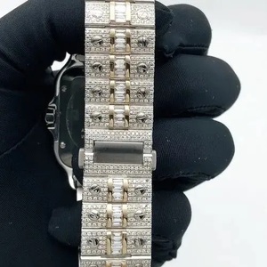 NYC DIAMOND EMPIRE นาฬิกาข้อมือหรูหรา ระบบอัตโนมัติ ตัวเรือนสแตนเลสสตีล หน้าปัดทรงเหลี่ยม ตัวเลขโรมัน ขนาด 41 มม. ปุ่มกดแบบซ่อน - Product Image 5