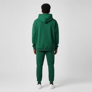 Sudadera con Capucha COI Personalizada de Alta Calidad, Estilo Vintage, Color Verde Lavado, Hombros Caídos, para Hombre - Product Image 4