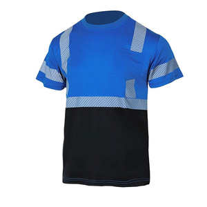 Camiseta polo de seguridad reflectante de poliéster de alta visibilidad para hombre, camiseta de manga corta reflectante para carretera, ropa de trabajo, camiseta de seguridad vial - Product Image 4