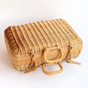 Maleta pequeña de mimbre para niños, cesta de picnic, organizador, maletín, accesorio de viaje. - Product Image 2