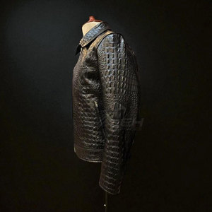 Stylish <b>Leather</b> Outerwear With Artistic Raised Pattern And Smooth Finish For Modern Fashion Collections Embossed <b>Leather</b> <b>Jacket</b> - Product Image 4
