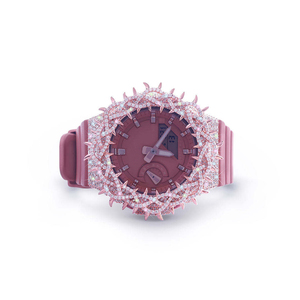 Montre mécanique Moissanite avec boîtier en acier inoxydable, bracelet en caoutchouc, cadran analogique, affichage de la date pour homme, tenue décontractée ou de soirée - Product Image 3