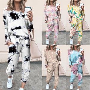 Custom Tie Dye Print Tracksuit for Women Jogger Sweatsuit 2 Piece Set Jogger Pants Track Suit for Women Slim Fit <b>Jogging</b> Suit - Product Image 6