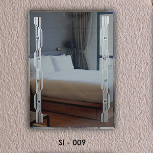 Elegant Modern Designer <b>Mirror</b> is a Striking Addition to any Contemporary Space such as a Bathroom Bedroom or Living room - Product Image 6