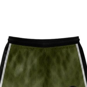 Shorts de lacrosse unisexe vert olive et noir en polyester, uniforme sportif léger, vêtements de sport performants - Product Image 5