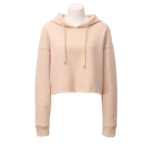 Premium Quality Custom Casual Women's Short Crop <b>Top</b> Hoodie 100% Cotton Breathable Fleece <b>Cropped</b> Hoodie Long Sleeve Casual - Product Image 1