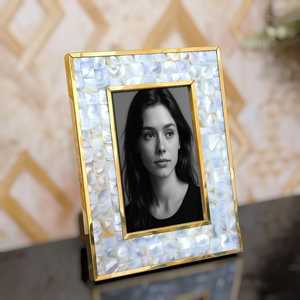 Elegant Mother Pearl Inlay Wood Hand Carved Lightweight Full Color Vertical Rectangle Photo <b>Frame</b> Tabletop/Wall <b>Mount</b> Custom - Product Image 4