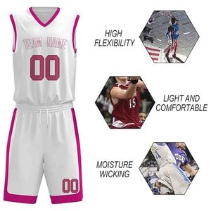Tenue de basketball pour homme, maillots personnalisés avec nom de l'équipe, numéro, logo, maillot de basketball, chemises et shorts d'extérieur - Product Image 6