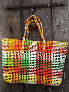 Bolso de Hombro Multicolor con Cuentas de Media Luna y Perlas, Estilo Casual Clásico, Tejido a Mano, con Asa para la Muñeca - Product Image 2