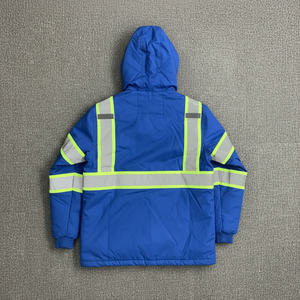 Chaqueta reflectante de alta visibilidad personalizada con múltiples bolsillos funcionales para el trabajo y actividades al aire libre - Product Image 3