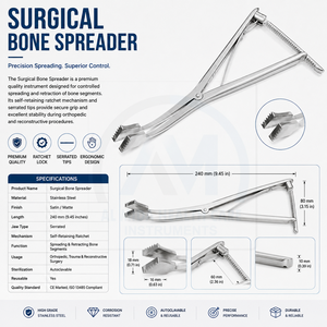 Veterinary Lamina Bone Spreader Stainless Steel Surgical Instrument Operation Orthopedic Tool - Product Image 6