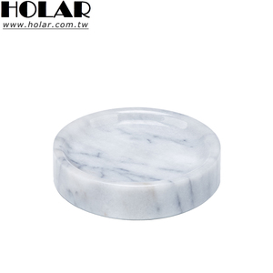 [Holar] Taiwan Made Elegant Resin <b>Soap</b> <b>Holder</b> Tray Luxury Round Marble <b>Soap</b> Dish for Bathroom Hotel Vanity - Product Image 1