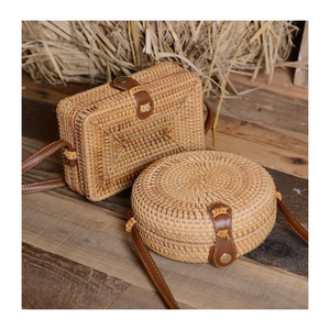 Sac en rotin artisanal, sac à main en fibre naturelle tressée, sac fourre-tout durable, accessoire de mode écologique, exportateur OEM ODM - Product Image 3