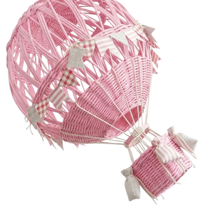 Wholesale Pink Rattan Balloon Pendant <b>Light</b> Shade Handmade Wicker Hanging Lamp Kids Bedroom <b>Nursery</b> Wall Decor Art Master - Product Image 4