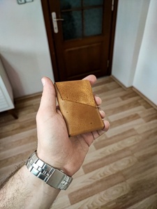 Fine Quality Leather Stitchless <b>Wallet</b> Origami Fold Style Slim Minimalist Card <b>Holder</b> for Luxury Branding LSSW-0030B - Product Image 4
