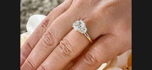 แหวนเพชร CVD รับรองโดย IGI แหวนเพชรเพาะเลี้ยงในห้องปฏิบัติการ รูปทรงคุชชั่นและฮาล์ฟมูน แหวนแต่งงานเพชรสร้างในห้องปฏิบัติการ - Product Image 4