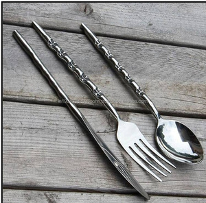 Juego de cubiertos de acero inoxidable de metal a bajo precio elegante y elegante Juego de cubiertos para diferentes ocasiones en varios tamaños - Product Image 6