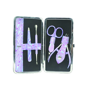 Luxuries Stainless Steel 5 Pieces Customizable Packaging Travel-Friendly Nail Care Kit with <b>Case</b> Steel Manicure Pedicure Set - Product Image 1