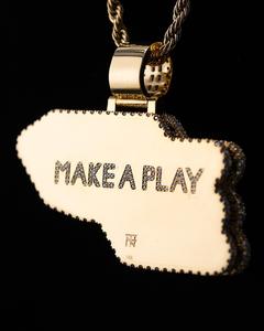 จี้เพชรโมอิสซาไนต์รูปตัวอักษรโลโก้แบบฮิปฮอป ดีไซน์สองสีสุดพิเศษ 3 มิติ ประดับเพชรเต็มตัว คุณภาพสูง ฝังด้วยมืออย่างประณีต หนาแน่น สำหรับผู้ชาย - Product Image 3