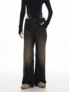 Pantalones Cargo Vaqueros Vintage Lavados para Mujer, de Cintura Media, Holgados, Casuales, Ajustados - Product Image 5