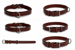 Collier pour chien en cuir fait main haut de gamme, fournisseur en gros pour l'exportation de Divine International - Product Image 4