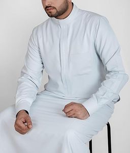 New Arrival Dubai Kuwait <b>Thobes</b> Elegant Cotton <b>Thobes</b> Manufacturer Summer Modern Modest Prayers Islamic Jubbah <b>Men</b> OEM Custom - Product Image 4