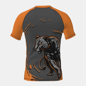 Camiseta de compresión de alta calidad para hombre, Rashguard de Jiu Jitsu con estampado digital personalizado, Rash Guard BJJ de media manga 2026 al por mayor - Product Image 4