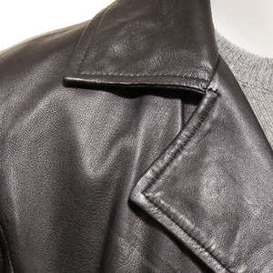 Veste en cuir d'hiver de qualité supérieure pour homme, fermeture éclair en toile, teinture unie, style streetwear - Product Image 6