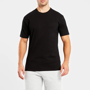 T-shirt d'été tissé pour homme, coupe décontractée, 100 % coton, écologique, respirant, séchage rapide, effet délavé vintage - Product Image 3