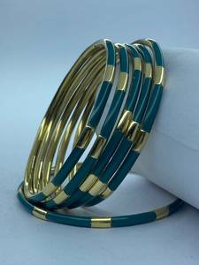 Wholesale Handmade <b>Resin</b> Brass Bangles Manufacturer India Custom OEM ODM Supplier Premium Handforge Global Impex Women's Ethnic - Product Image 3