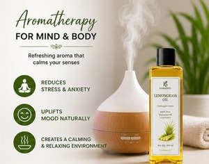 Huile Essentielle de Citronnelle Pure Pressée à Froid 100% Naturelle pour l'Aromathérapie, les Cosmétiques, les Soins de la Peau et les Soins Personnels - Product Image 2
