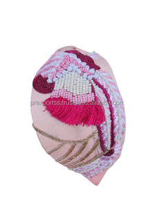 Autumn Winter High Quality Elegant Luxury Women Girls European American Style Embroidered Fabric <b>Headband</b> Daily Use Warm - Product Image 4