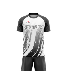 Camiseta de Fútbol Personalizada de Alta Calidad para Hombre, Diseño de Ropa Deportiva, Secado Rápido, para Club o Equipo, en Blanco y Negro 2026 - Product Image 6