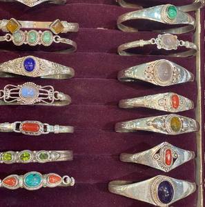 Mix Stone Classic Sterling Silver Cuff Bracelets with Amethyst Gift - Product Image 5