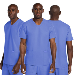 Nouvel ensemble d'uniformes médicaux unisexe automne-hiver en toile respirante avec logo personnalisé brodé pour hôpital - Product Image 2