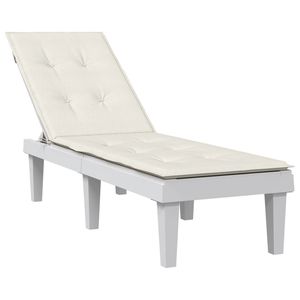Cojín para Silla de Jardín 100% Poliéster Melange Crema Extrafino para Uso en Exteriores - Product Image 1