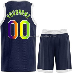 Uniforme de basket-ball imprimé de haute qualité en maille, personnalisé, unisexe, vierge, séchage rapide, sublimation, 100 % polyester, antibactérien, anti-UV - Product Image 5