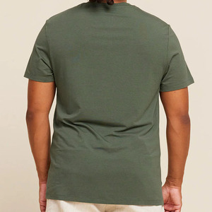 T-shirt à manches courtes pour homme, col rond, 100% coton, coupe classique, couleur unie, impression personnalisée, logo sur le devant, respirant, séchage rapide, décontracté - Product Image 6