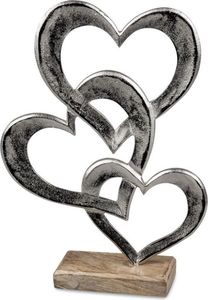 Figurine abstraite contemporaine en aluminium et bois, décoration minimaliste moderne pour la maison, le bureau, ou comme cadeau. - Product Image 3
