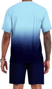 Conjunto de 2 Piezas de Camiseta y Pantalones Cortos para Hombre, Diseño Personalizado de Fabricante OEM, Verano, Casual, 100% Algodón, Secado Rápido, Antiarrugas, Impresión 3D Frontal - Product Image 5
