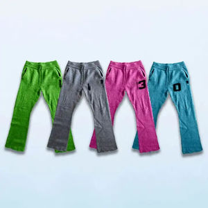 Pantalones Deportivos de Lona de Alta Calidad, Color Oscuro, Estilo Casual, Ecológicos, Ligeros, con Estampado Recto y Frente Plano - Product Image 3