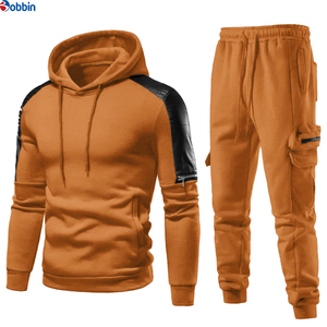 Top Trend Men's Blue Heavyweight Printed Hooded <b>Tracksuit</b> Set Full Sleeve Casual Jogging Pants Side Pockets Breathable Polyester - Product Image 6