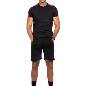 Body <b>Fitted</b> <b>T</b>-<b>Shirt</b> and Short Set Made In Cotton Polyester Tight 100% Cotton Breathable Men's Sports Casual <b>T</b> <b>Shirt</b> Plain Dyed - Product Image 6