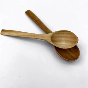 Ensemble de 2 cuillères de cuisine en bois naturel, ustensiles de cuisine réutilisables pour remuer, mélanger, servir, utilisation en cuisine - Product Image 4