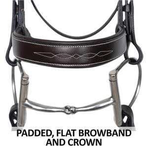 Brida para caballo de nuevo estilo, acolchada en cuero con correa para la nariz, servicio OEM disponible. - Product Image 4