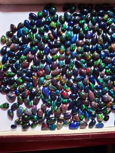 Ópalo Etíope Negro Natural Cabujón Welo, Ópalo de Fuego, Gema Suelta, Ópalo AAA, Piedra de Joyería de Fuego, Venta al por Mayor, Proveedor a Granel - Product Image 3